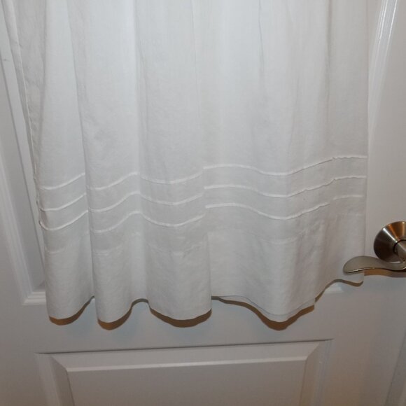 ROSALINA Collection White Bib Dress 6Y Eyelet Lace Tan Embroidery Beach Photos - Picture 3 of 5